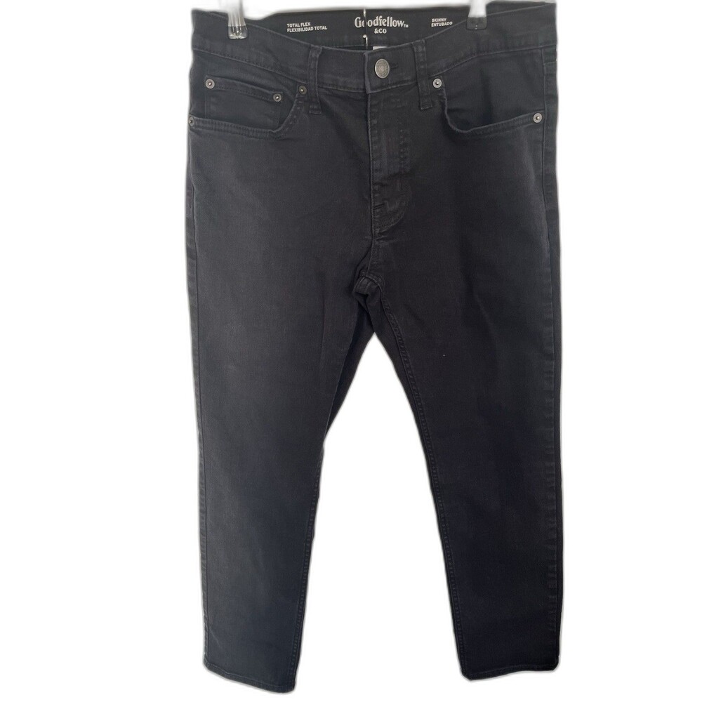 Goodfellow & Co. Total Flex Mens Mid-Rise Skinny Jeans Black Medium 32x30 NWOT